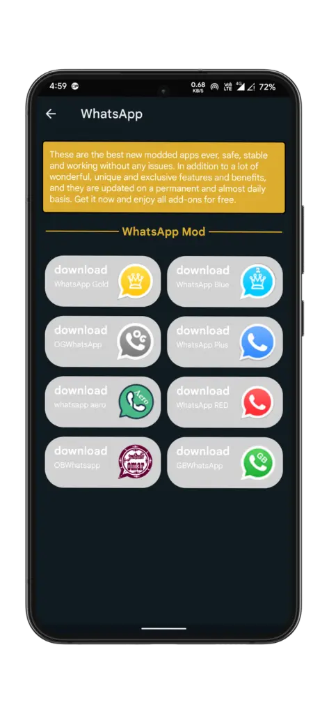 whatsapp mod version